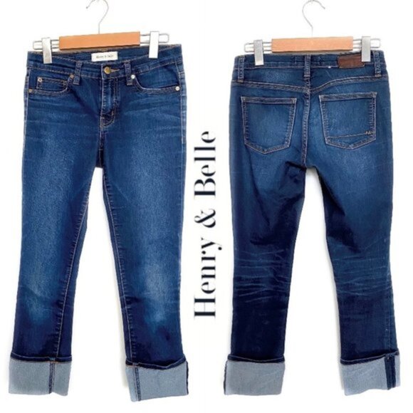 Henry & Belle Denim - Henry & Belle Adriatic Cropped & Folded Skinny Jeans